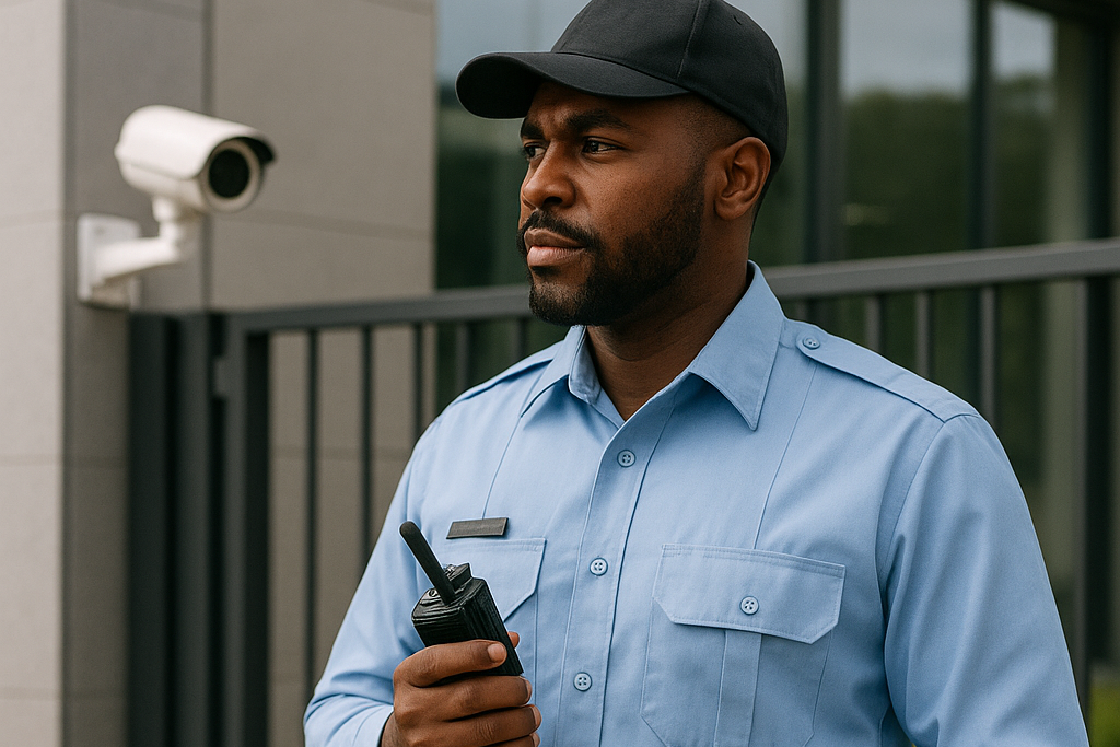 security with walkie talkie